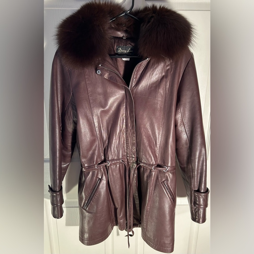 Darcy Law Brown Leather Coat